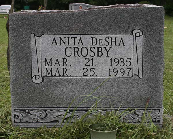 Anita DeSha Crosby Gravestone Photo