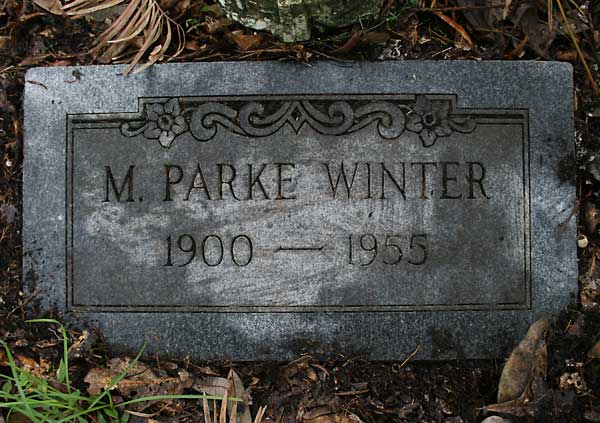 M. Parke Winter Gravestone Photo