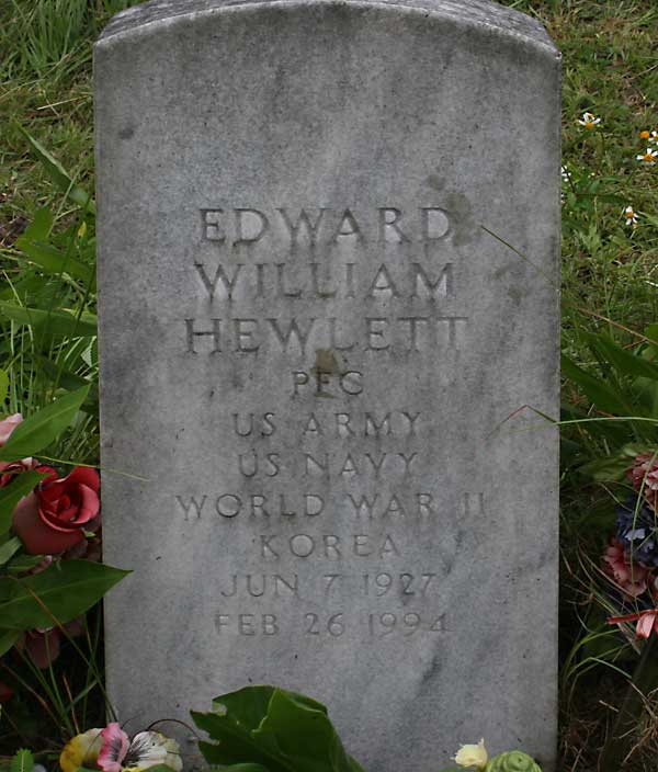 Edward William Hewlett Gravestone Photo