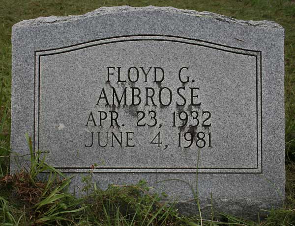 Floyd G. Ambrose Gravestone Photo