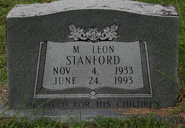 M. Leon Stanford Gravestone Photo