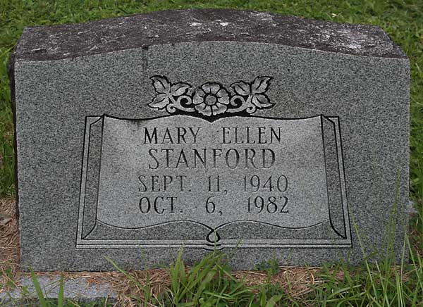 Mary Ellen Stanford Gravestone Photo