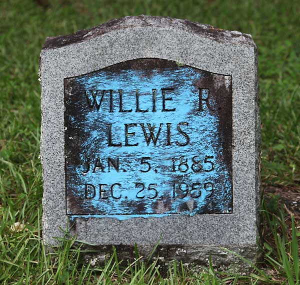 Willie R. Lewis Gravestone Photo