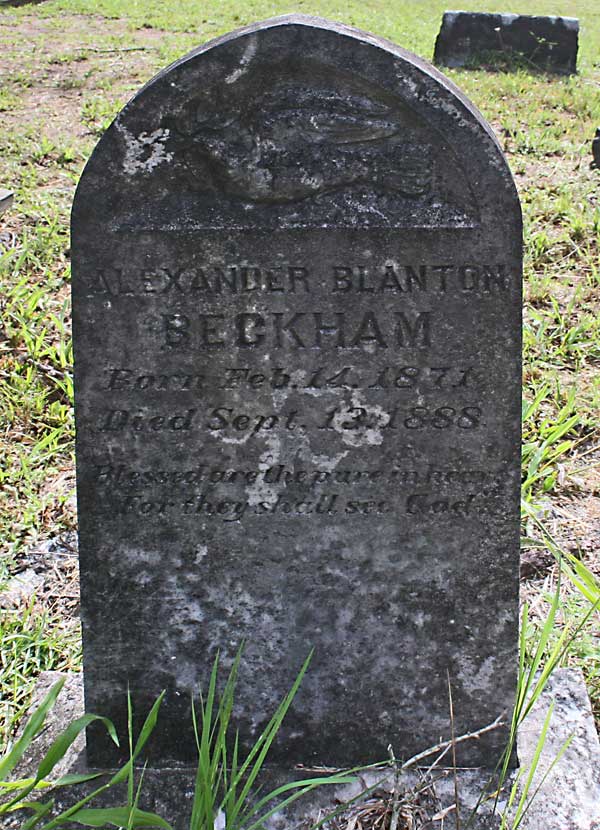 Alexander Blanton Beckham Gravestone Photo