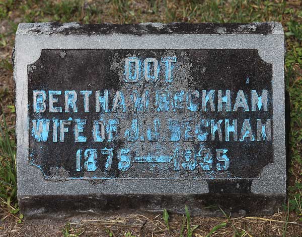 Dot Bertha M. Beckham Gravestone Photo