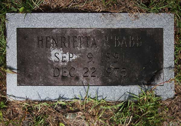 Henrietta P. Babb Gravestone Photo