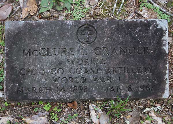 McClure L. Granger Gravestone Photo