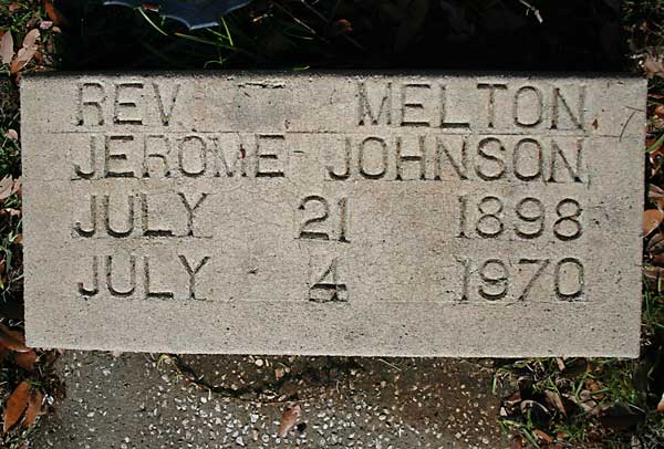 Rev. Melton Jerome Johnson Gravestone Photo