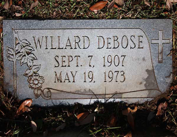Willard DeBose Gravestone Photo