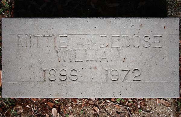 Mittie Debose William Gravestone Photo