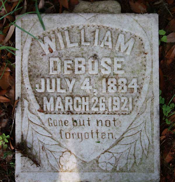 William DeBose Gravestone Photo