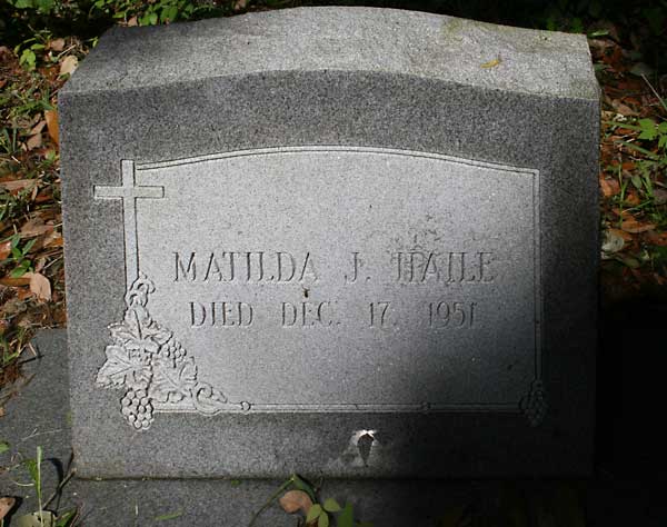 Matilda J. Haile Gravestone Photo