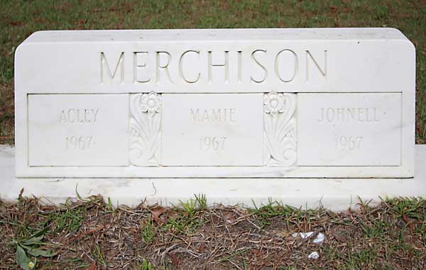 Acley & Mamie & Johnell Merchison Gravestone Photo