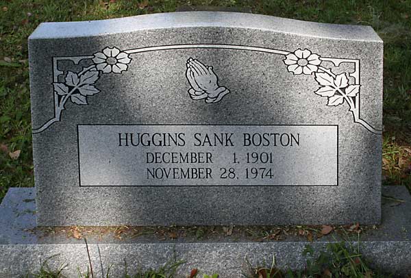 Huggins Sank Boston Gravestone Photo