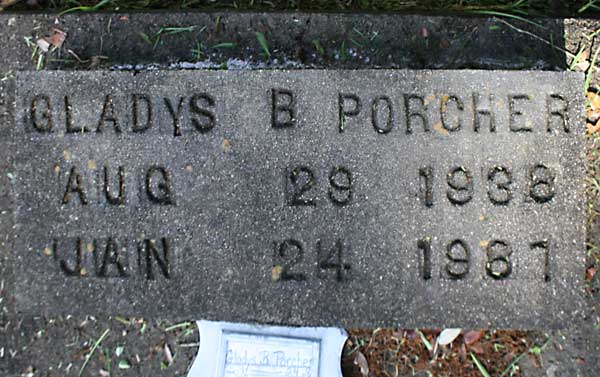 Gladys B. Porcher Gravestone Photo