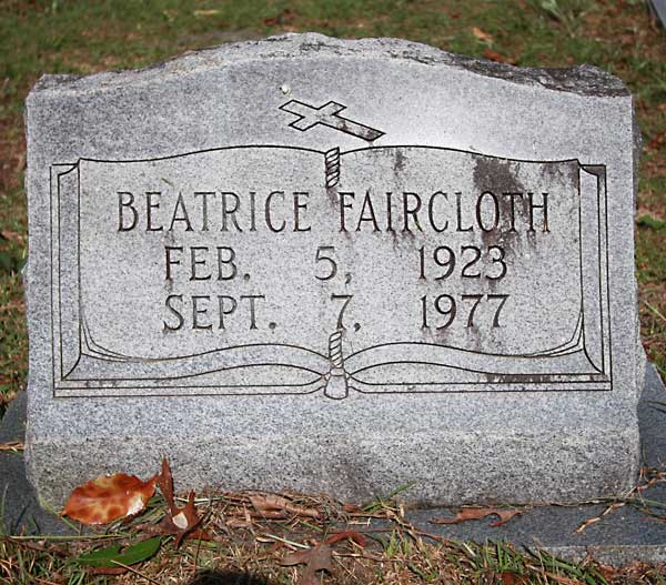Beatrice Faircloth Gravestone Photo