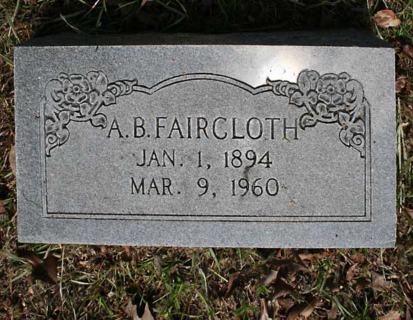 A. B. Faircloth Gravestone Photo