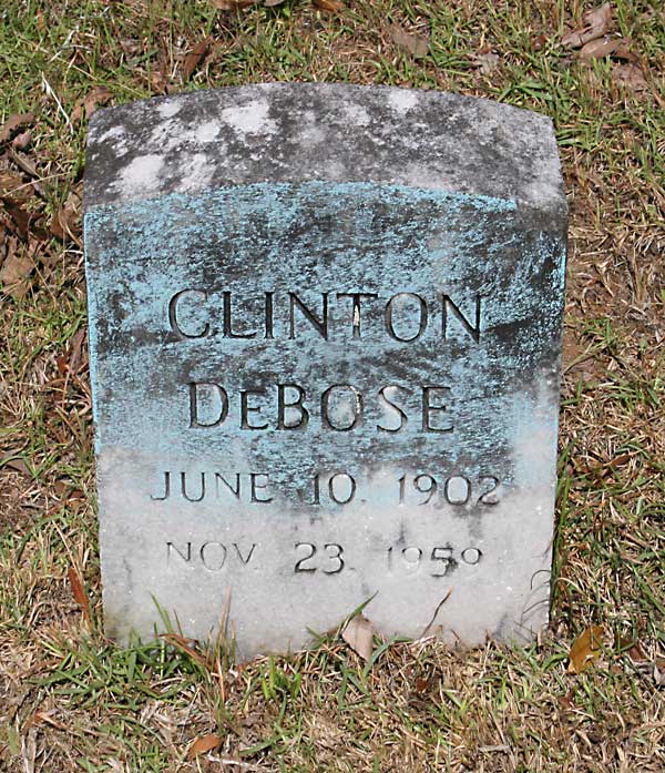 Clinton DeBose Gravestone Photo