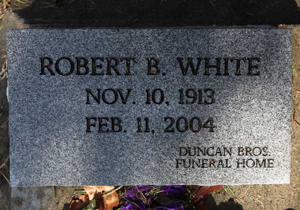 Robert B. White Gravestone Photo