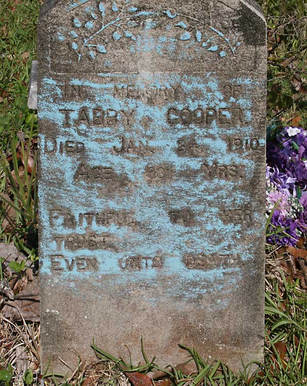 Tabby Cooper Gravestone Photo