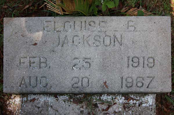 Elouise B. Jackson Gravestone Photo