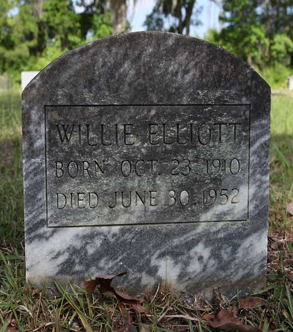 Willie Elliott Gravestone Photo