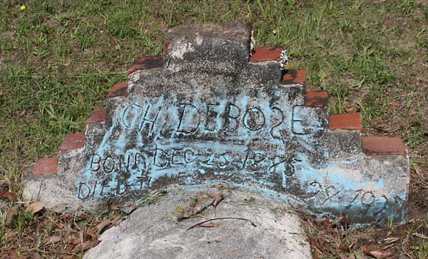 CH DeBose Gravestone Photo