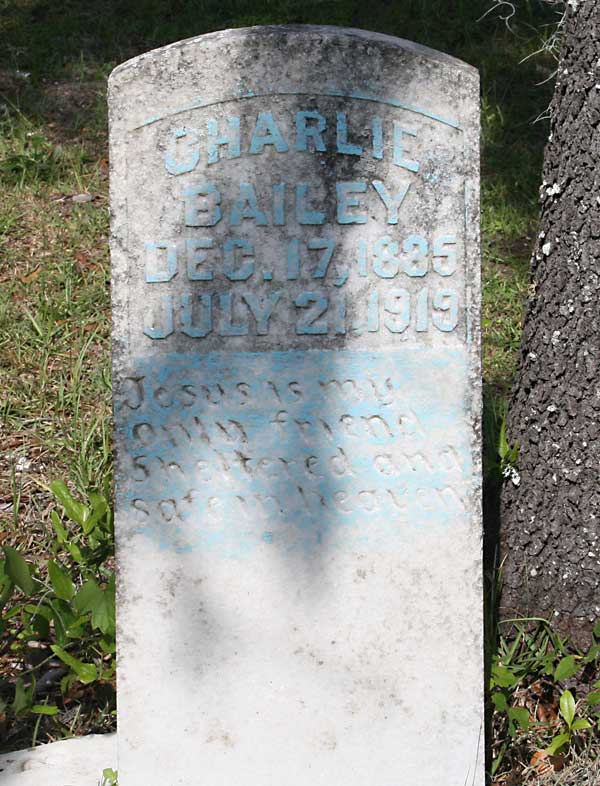 Charlie Bailey Gravestone Photo