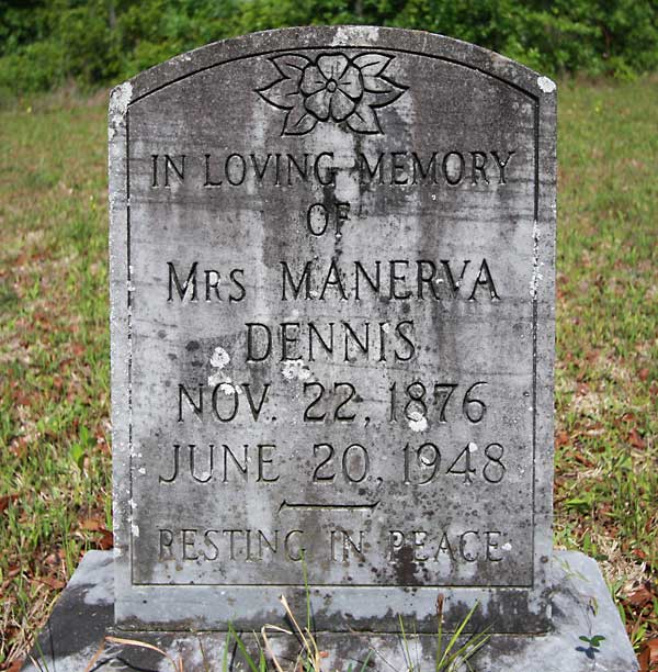 Mrs. Manerva Dennis Gravestone Photo