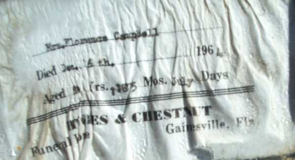 Florence Campbell Gravestone Photo