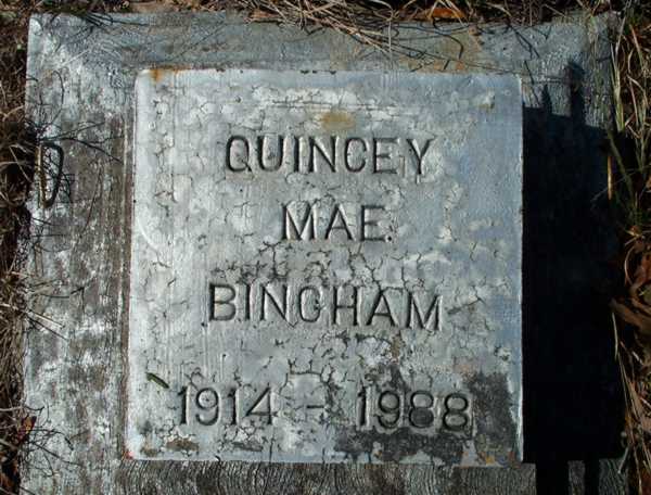 Quincey Mae Bingham Gravestone Photo