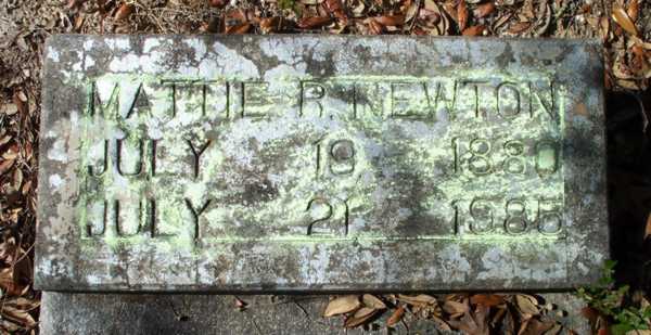Mattie R. Newton Gravestone Photo