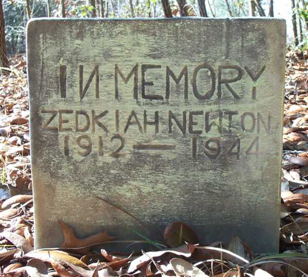 Zedkiah Newton Gravestone Photo