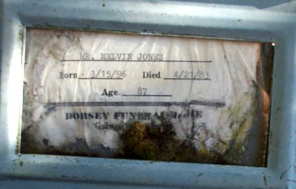 Melvin Jones Gravestone Photo