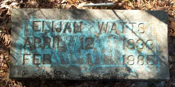 Elijah Watts Gravestone Photo