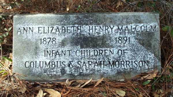 Ann Elizabeth/Henry Malcolm Morrison Gravestone Photo