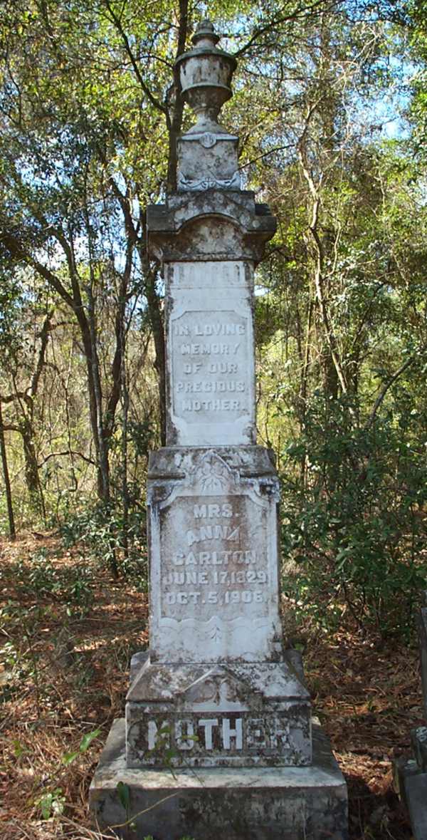 Mrs. Anna Carlton Gravestone Photo