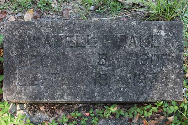 Isabell Paul Gravestone Photo