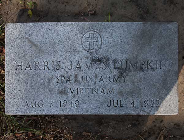 Harris James Lumpkin Gravestone Photo