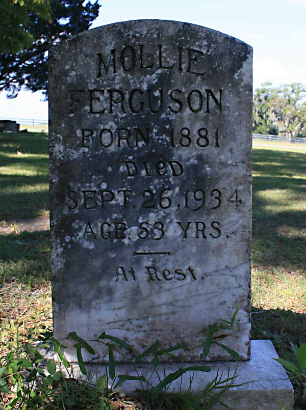 Mollie Ferguson Gravestone Photo
