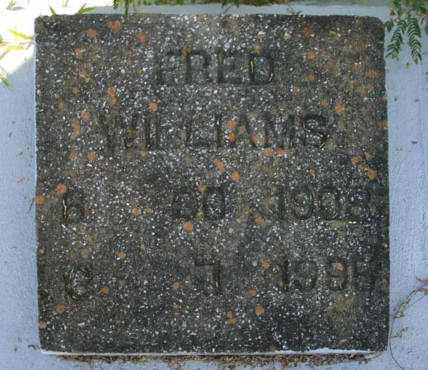 Fred Williams Gravestone Photo