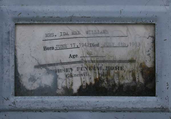 Ida Mae Williams Gravestone Photo