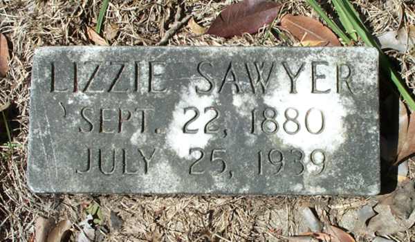 Lizzie Sawyer Gravestone Photo