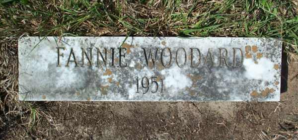Fannie Woodard Gravestone Photo