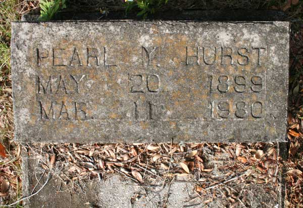 Pearl Y. Hurst Gravestone Photo