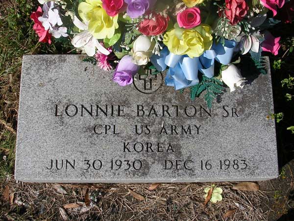 Lonnie Barton Gravestone Photo