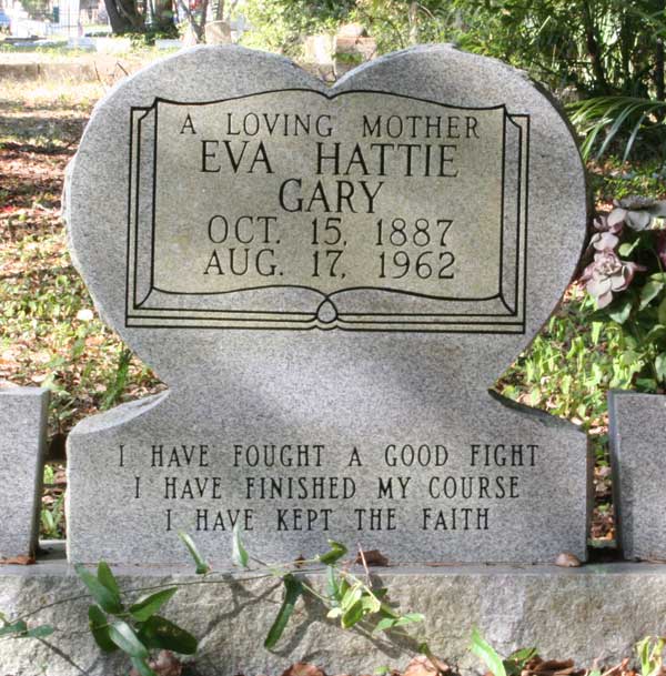 Eva Hattie Gary Gravestone Photo