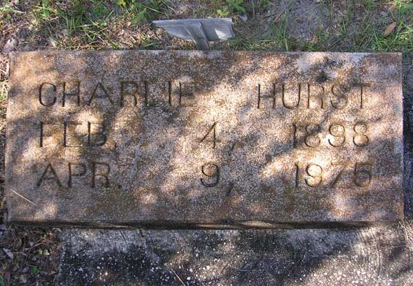 Charlie Hurst Gravestone Photo