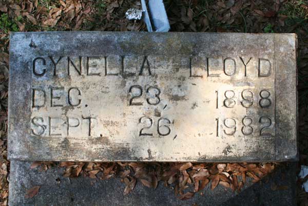 Cynella Lloyd Gravestone Photo