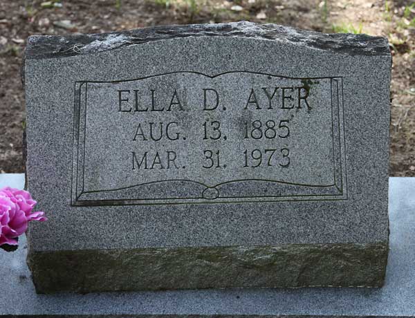 Ella D. Ayer Gravestone Photo